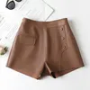 Women's Shorts 2024 Genuine Sheepskin Leather Women High Waist Pants Elastic Lady Sexy With Zipper SY4922