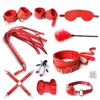 BDSM Set Kits vuxna sexleksaker bondage för kvinnor par män handbojor bröstvårtan klämmor piska spanking sex exotiska tillbehör 240312