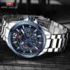 Mini Focus Men's Sport Watch Night Glow Waterproof Metal Steel Pasek Hot Sprzedawanie MF0104G