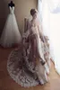 2018 economici 3 m strass veli da sposa con bordo in pizzo applique in rilievo lungo velo da cattedrale lunghezza uno strato velo da sposa in tulle Wit3653227