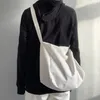 Väska lat stil canvas skolväska student messenger handväska enkel shopping fitness axel anteckningsbok
