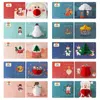 Gift Wrap 3d Up Marry Christmas Year Gifts Gifts Blessing Cards gratning med kuvert vykort tack