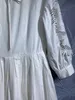 Robe en coton à col montant, taille unie, nouvelle collection printemps 2024