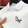 Men's Polos High End Designer Brand Polo Shirt Short Sleeve Casual Fashion Exquisite Dog Embroidery 2024summer Cotton T-shirt