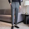 Mężczyźni Piaski Suitowe Spodnie 2024 Autumn Nowy swobodny prosty sukienka formalna Slim Fit Pantalon Homme Wedding Party Mężczyznę odzieży 240318