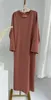 Ethnic Clothing Casual Muslim Abaya Sweatshirt Long Dress For Women Daily Wear Plain Loose Abayas Islam Ramadan Eid Dubai Turkey Arabic