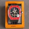 ラグジュアリーメンズメカニカルウォッチワインバレルリチャミルズRM62-01シリーズオートマチックカーボンファイバーテープファッションスイスムーブメント腕時計