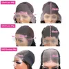 Synthetische Perücken, verworrene lockige Bob-Perücke, brasilianisches Echthaar, Lace-Front-Perücken, 13 x 4, Spitze-Frontal, 5 x 5 Verschluss, verworrene lockige Perücke für schwarze Frauen, 250 Dichte, 240329