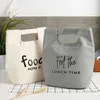 Storage Bags 2024 Canvas Portable Lunch Bag Food Japanese Style Bento Box Outdoor Accessories Insulated Cold Print