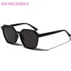 Sunglasses DOHOHDO Transparent Frame Square For Women Fashion Men Sun Glasses Vintage Trending Eyewear Shades UV400