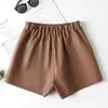 Women's Shorts 2024 Genuine Sheepskin Leather Women High Waist Pants Elastic Lady Sexy With Zipper SY4922