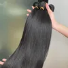 Best Selling Grade 12A Double Drawn Thick Ponytail Malaysian Hair Extensions 100% Human Hair Weft Peruvian Indian Brazilian Hair Silky Straight 3 Bundles