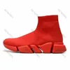 Tasarımcılar Ayakkabı Hızları 2.0 V2 Günlük Ayakkabı Platformu Spor Sneaker Erkek Kadınlar Tripler S Paris Socks Boots Marka Siyah Beyaz Blue Light Ruby Grafiti Yüksek 35-45
