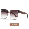 Sunglasses 2024 Square Women Brand Simple Letter Cool Sun Glasses Vintage Eyewear Men UV400 Girls