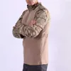 Sweats à capuche pour hommes Sweatshirts Uniforme de combat militaire US Camouflage Army T-shirt à manches longues Force spéciale Tops masculins Vêtements respirants à séchage rapide 24318