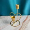 Candle Holders Mini Wrought Iron Candlestick Metal Heart Shaped Holder Stand Decor For Romantic Dinner Wedding Birthday Drop