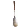 Conjuntos de louças Vintage Walnut Rice Shovel Talheres 304 Aço Inoxidável Sheng Colher El Restaurante Grande Refeição