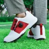 Shoe Hommes chaussures de Golf imperméable en cuir golfeur chaussures de sport bouton laçage rapide baskets de Golf femmes confortable marche Golf chaussures