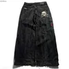 Damen Jeans Y2k Vintage Jeans Neu Harajuku Hip Hop Retro Totenkopf bestickt Baggy Jeans Denim Hosen Herren Damen Goth Hohe Taille Weite HoseC24318