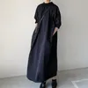 Party Dresses Summer For Women Korean Style Solid Loose Long Streetwear Vintage Dress Casual Clothing Robe