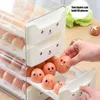 Storage Bottles Egg Container Kitchen Large Capacity Fridge Box Double Layer Stackable Tray Organizer Accessory