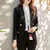 Kvinnors tvåbitar byxor Insozkdg Kvinnor Tvådelar Set Pantsuit Office Ladies Elegant Blazer Suit Female Jacket Workwear Business