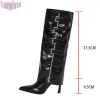 Bottes Sexy Party Knee High Boots Femme Hiver 2023 Talons hauts minces