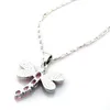 Hanger Kettingen Mode-sieraden Blauwe Opaal Dragonfly Vrouwen Roze Steen