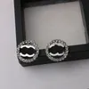 Vente chaude 18K doré 925 argent marque de luxe designer lettre stud géométrie célèbre femme circulaire cristal diamant perle boucles d'oreilles fête de mariage