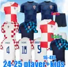 24-25 Croacia Modric World Cup Soccer Jerseys National Team Mandzukic Perisic Kalinic 24-25 Kroatien Fotbollskjorta Kovacic Rakitic Kramaric Men Kid Kit Uniforms