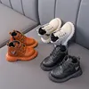Botas Otoño Invierno Bebé Niño Montar Zapatos para niños Niños Niñas Nieve Moda Cuero Suave Antideslizante Deporte Correr