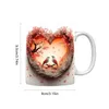 Mugs Heart Mug Coffee 3d 400ml مشروب رومانسي مشروب إبداعي للحليب لاتيه كوكوا ستوار