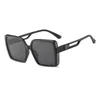 Sunglasses 2024 Fashion Large Frame For Women European And American UV Resistant Glasses