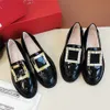 59% rabatt Sport 2024 Rs Rhinestone Square Buckle Single Shoe Womens New Thick Soled Lefuwa Wears English Style Black Shoes