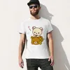 Męskie topy z czołgami samochodem Drive Rilakuma T-shirt Cute Anime Ubrania Męskie koszulki graficzne