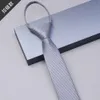 Designer gravata seda preto mens com zíper vestido formal negócios versão coreana preguiçoso e fácil de puxar jovem estreito kg7e