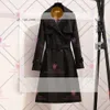 Women's Jackets Women Coats And Autumn Mid Length Trench Coat Korean Fashion Winter Clothes Belt For 230920 481