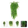 Decorative Flowers 2 Pcs Artificial Green Plants Fake Hanging Greenery Outdoor Garland Leaf Leaves
