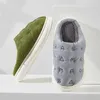 HBP Небрендовый HBP Небрендовый новый продукт, персонализированные верхние мягкие тапочки из пуховой ткани с алфавитом, высококачественная зимняя обувь для дома и улицы, для женщин