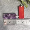 Hänghalsband rektangel kristall naturlig ädelsten skiva charm för halsband diy sten smycken leveranser ametist fluorite howlite