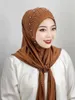 Ethnic Clothing Eid Ramadan Women Muslim Hijab Beaded Arab Long Hijabs Paryer Headscarf Soft Easy To Wear Turkish Head Wrap Scarf 2024