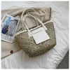 Hip Shoulder Bags Fashion Woven Vegetable Basket Bag Leisure designer handbags Tote Beach Handbag Womens Diagonal Straddle 240311