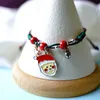 Łańcuchowa seria Bożego Narodzenia Bransoletka Święty Mikołaj Elk Xmas Tree Snowman Wiselant Braid Bransoletka Bransoletka dla kobiet Charm Nowy Rok Jewszull24