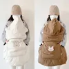 Одеяло для детской коляски с рисунком медведя, корейское утепленное пеленальное одеяло, плащ с капюшоном, накидка, ветрозащитное одеяло для сна для младенцев 240313