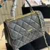 Womens Trendy Vintage Classic Letter Metal Flap Quilted Bags Top Handle Totes Gold Hardware Matelasse Chain Crossbody Shoulder Accordion Handbags Purse 25cm