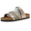 HBP Non-Brand ladies Summer flat beach sandals for women anti-slip comfortable cork beach shoes canvas shoes