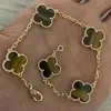 Cleef Van Four leaf clover bracelet 925silver Luxury Brand Design VAN Premium Ladies Bracelet