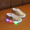 HBP Non-Marque Vente Chaude Nouvelle Mode Coréenne Enfant Taille 21-30 Enfants Bébé Chaussures Décontractées Enfants Garçon Fille Lumière Led Baskets