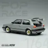 Modèles de voitures moulés sous pression POPRace 1 64 modèle de voiture en alliage Golf GTI MK2 porte arrière ouverte 1986 véhicule-gris L2403