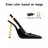 2024 Sandaler High Heels Luxurvs Designer Open Toe Stiletto Heel Paris Dress Classic Women 10cm Fashion Party Wedding Office Pumps With Box Storlek 35-41